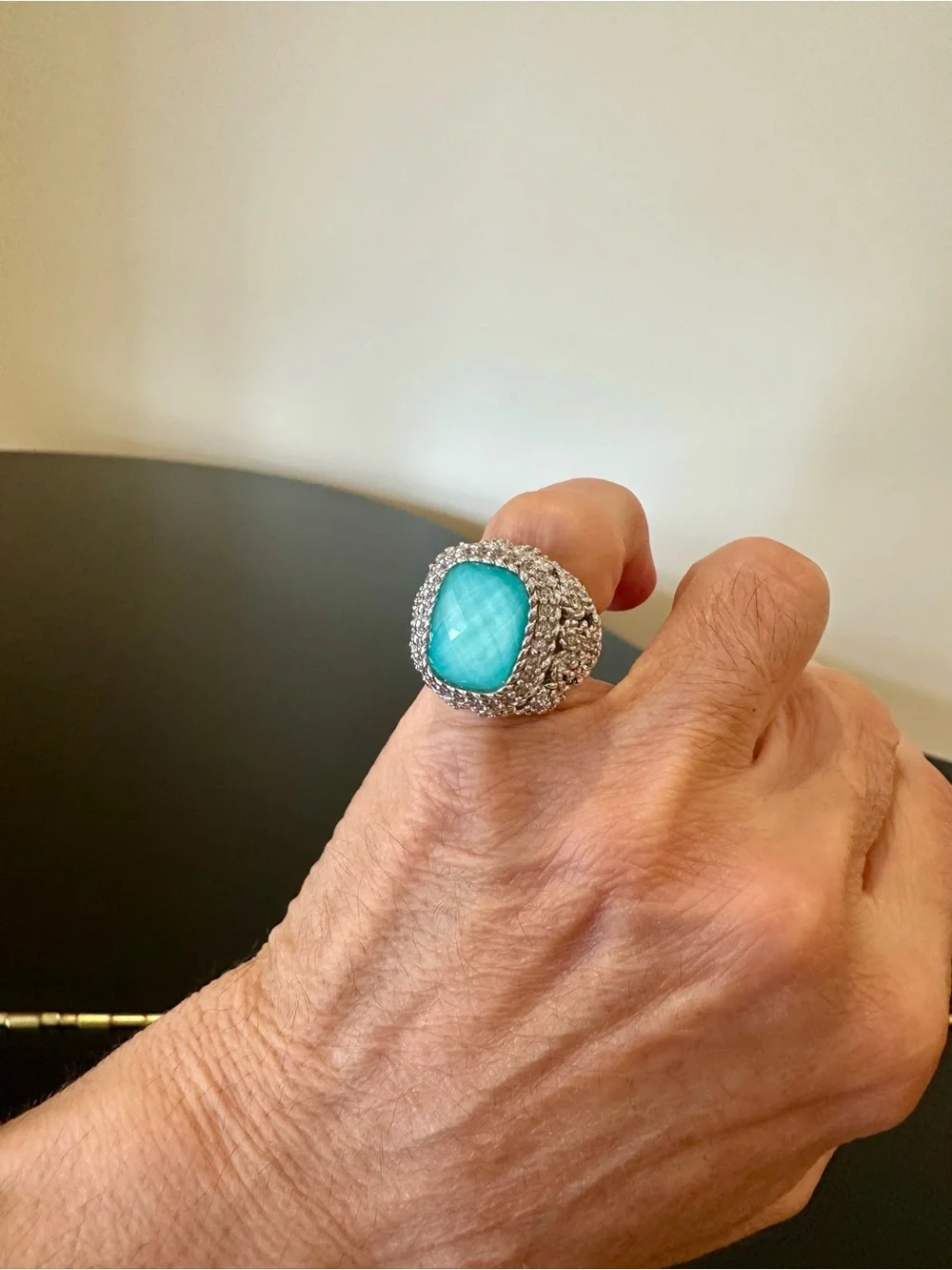 Judith Ripka Luxury Vintage Retro Designer Couture Runway RARE Authentic Ring